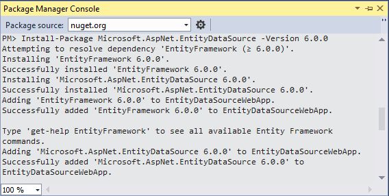 EntityDataSource NuGet Package